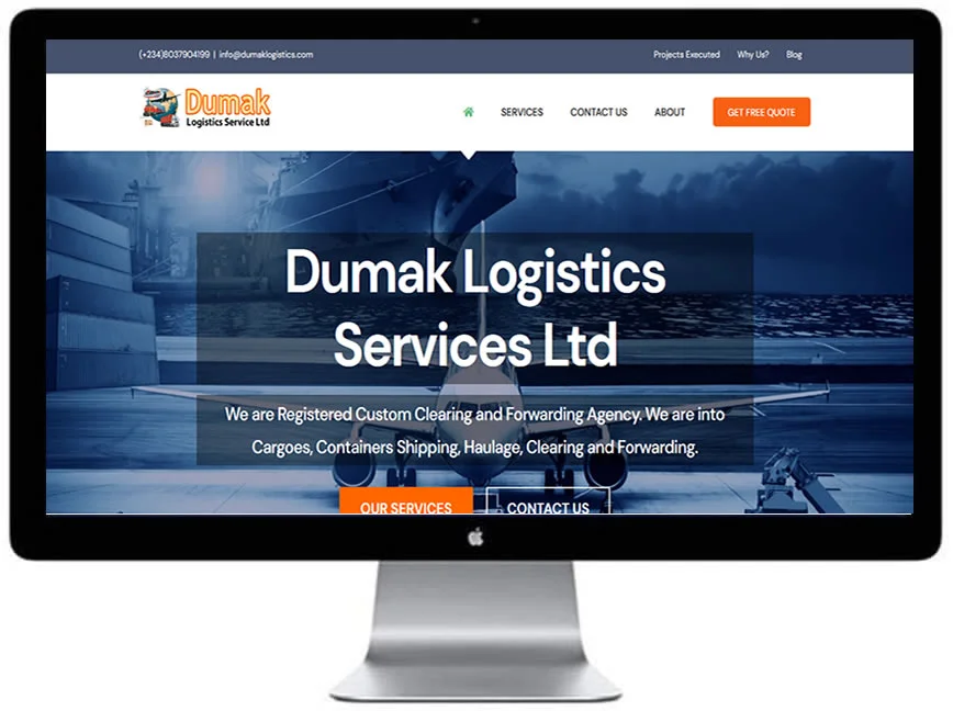 Dumak Logistics Service Limited Website Screenshot