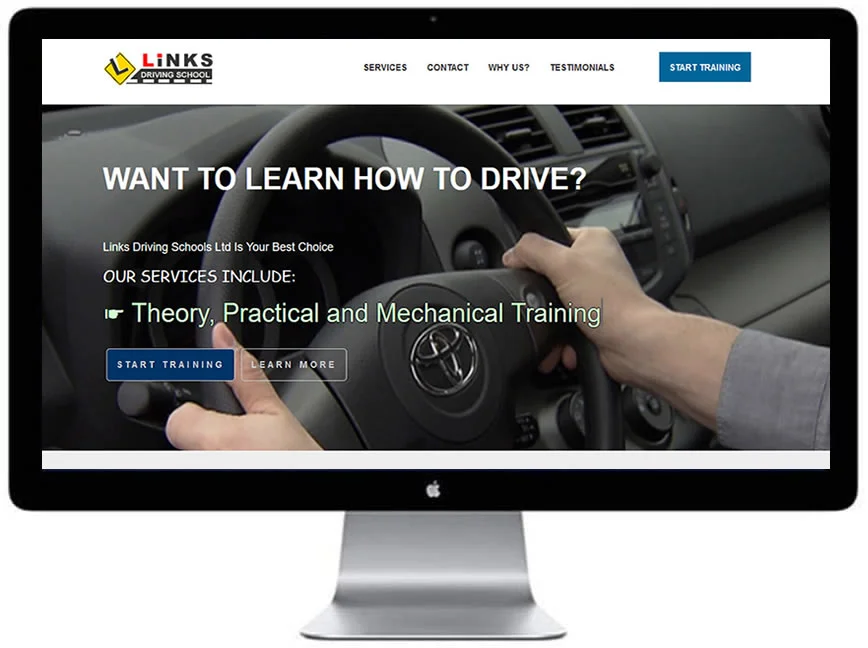 Links Driving School Limited Website Screenshot